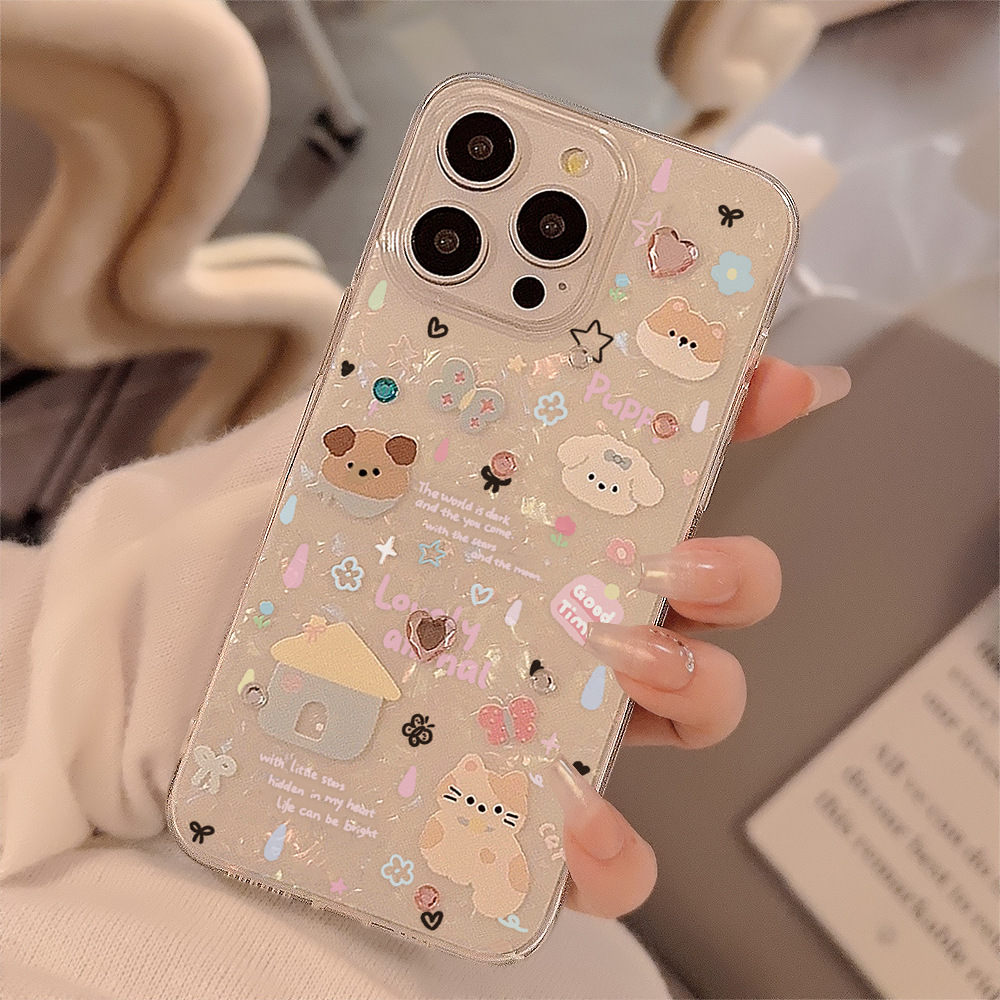 Cute Cartoon Case - Cute Cartoon Puppy Shell Pattern Phone