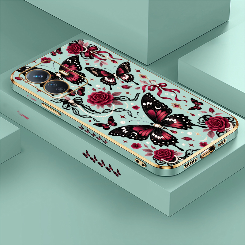 Phone Cases Vivo - Luxury Flower Phone Case For Vivo