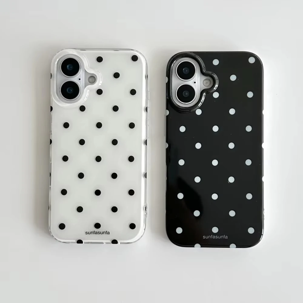Phone Cases Otterbox - Minimalist Black and White Polka Dots