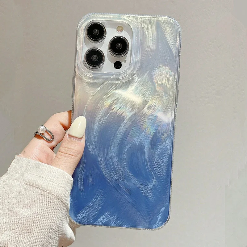 Phone Cases Hard - Glitter Gradient Blue Starry Sky Phone