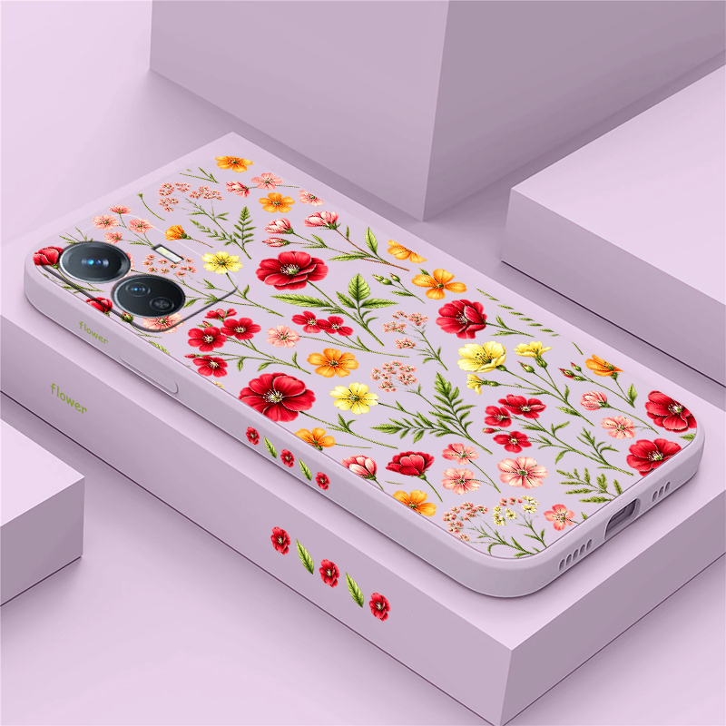 Phone Cases Vivo - Colorful Flower Phone Case For Vivo