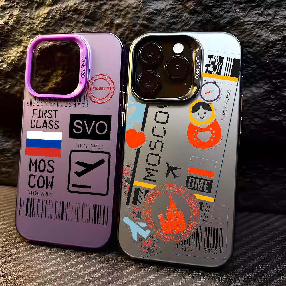 Phone Cases Designer - Plane Travel Ticket Russia Phone Case