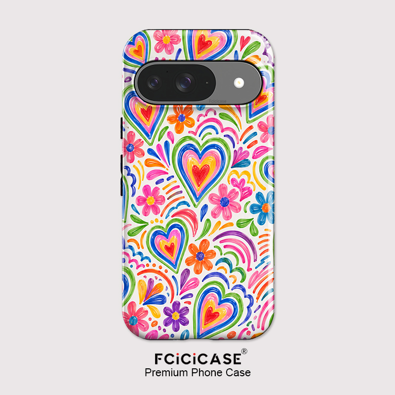 Phone Cases Pixel 10 Pro - Fcicicase For Pixel 10A Love Heart