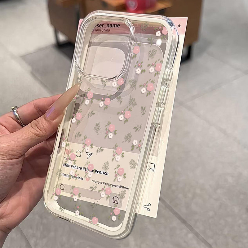 Green Leaves Pink Flower 2in1  - огляд і ціна Phone Cases Otterbox