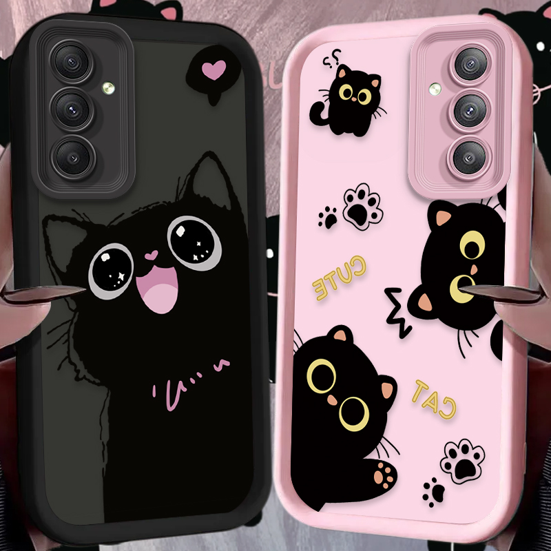 Cute Cartoon Black Cat Matte C - огляд і ціна Phone Cases Motorola Edge 2025