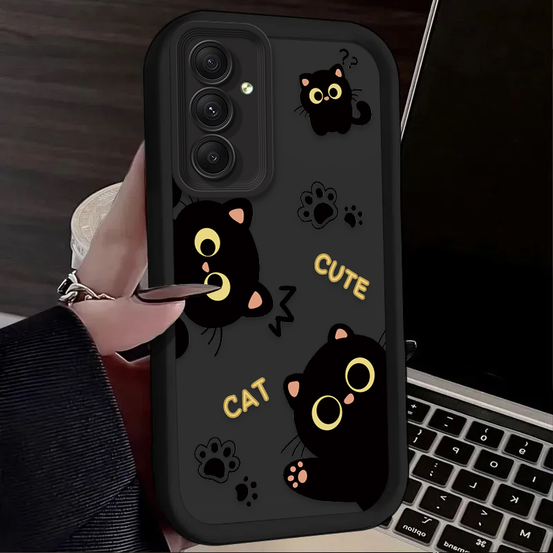 Cute Cartoon Black Cat Matte C - огляд і ціна Phone Cases Motorola Edge 2025