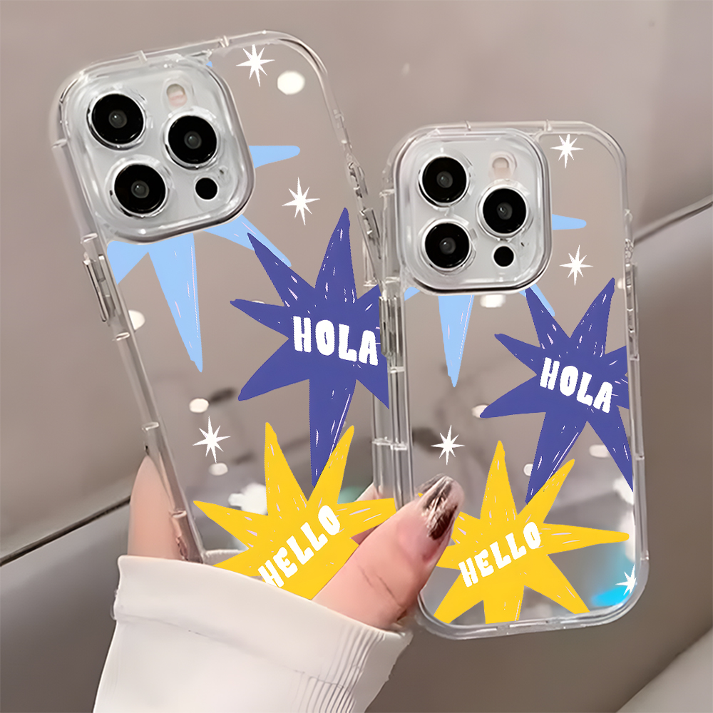Doodle Yellow Blue Star Hello  - огляд і ціна Phone Cases Yellow