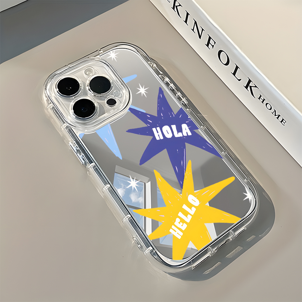 Doodle Yellow Blue Star Hello  - огляд і ціна Phone Cases Yellow