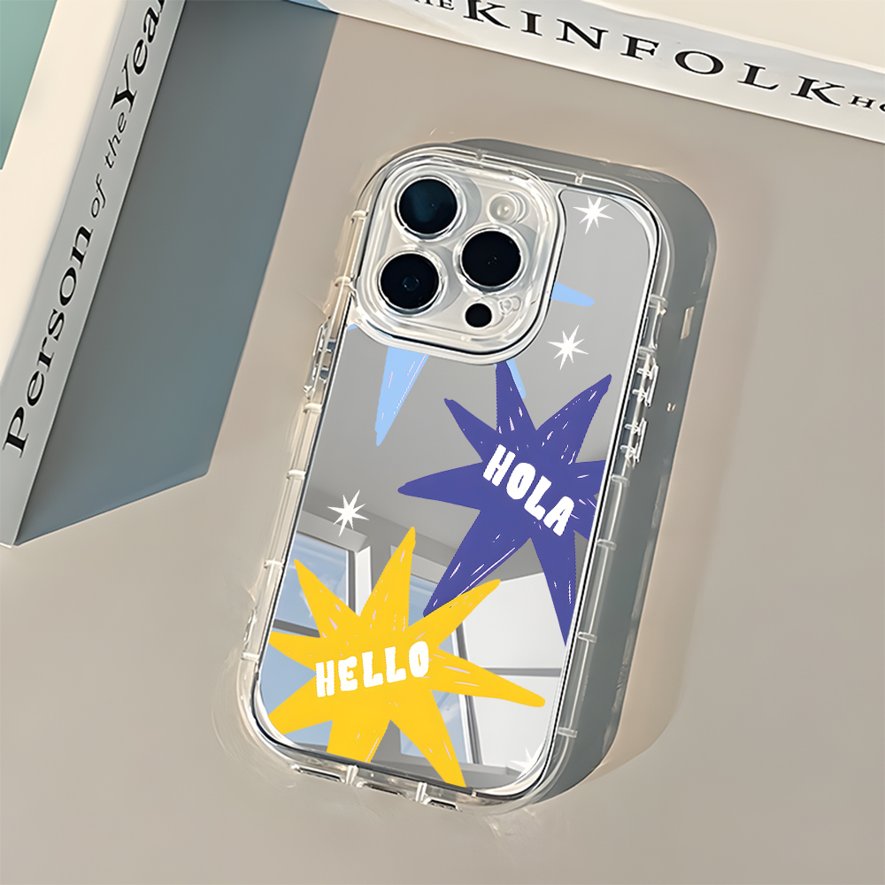Doodle Yellow Blue Star Hello  - огляд і ціна Phone Cases Yellow