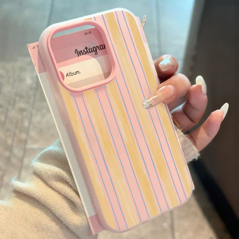 Stylish Yellow Striped Phone C - огляд і ціна Phone Cases Yellow