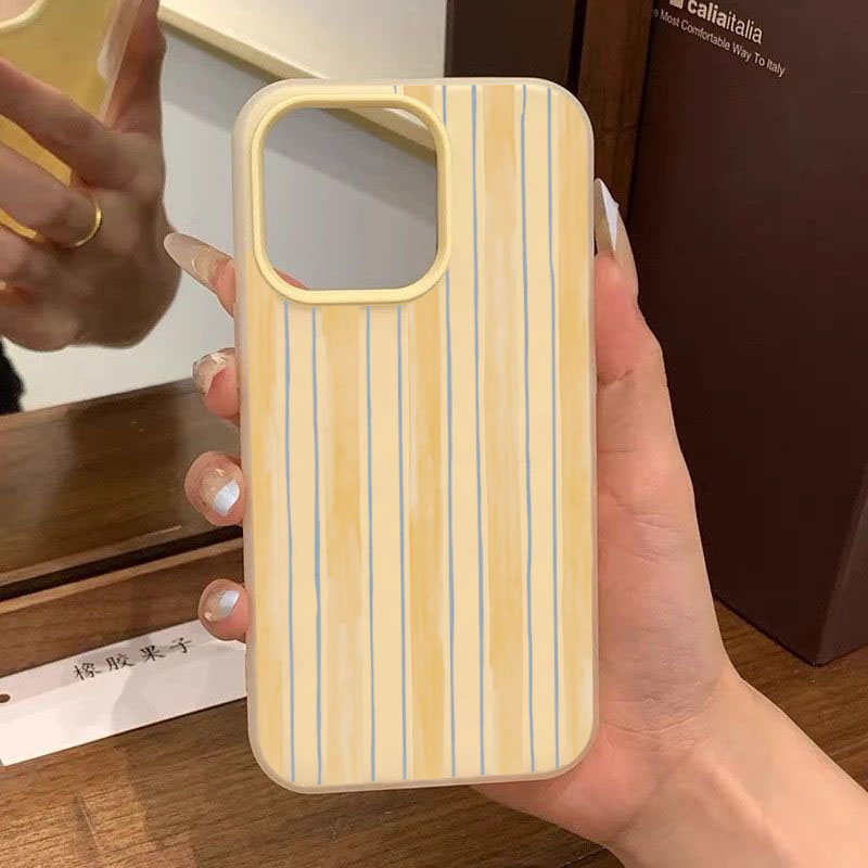 Stylish Yellow Striped Phone C - огляд і ціна Phone Cases Yellow