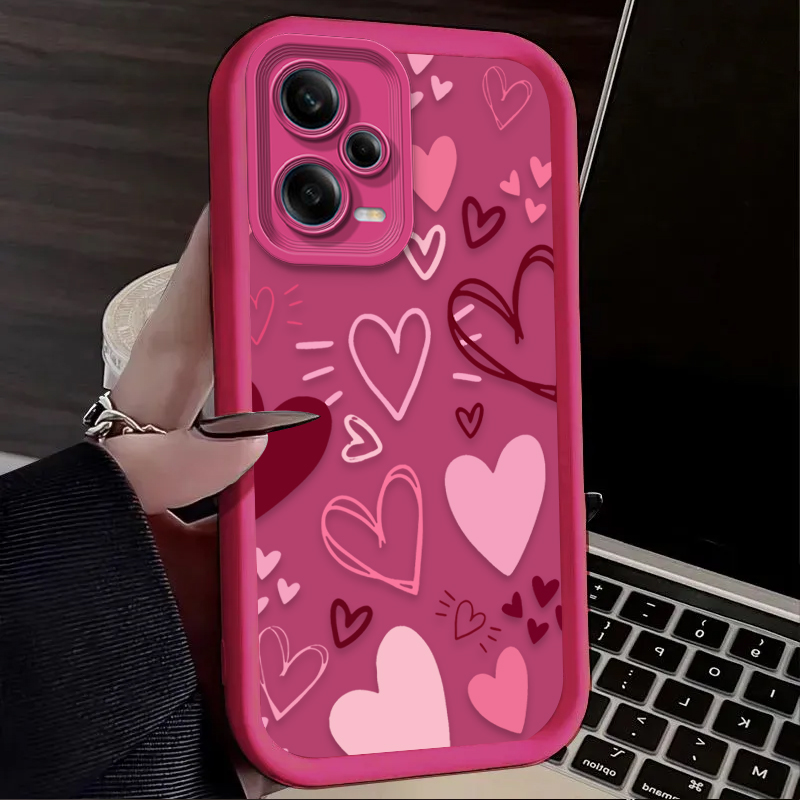 Pink Heart-shaped Phone Case f - огляд і ціна Phone Cases Xiaomi