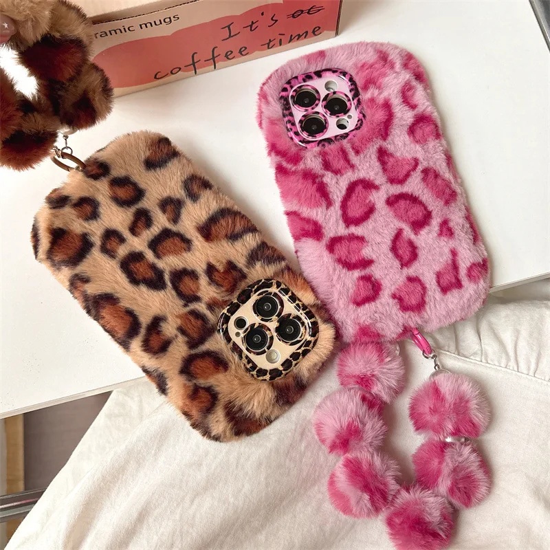 Fashion Leopard Furry Plush Le - огляд і ціна Phone Cases For Iphone 15