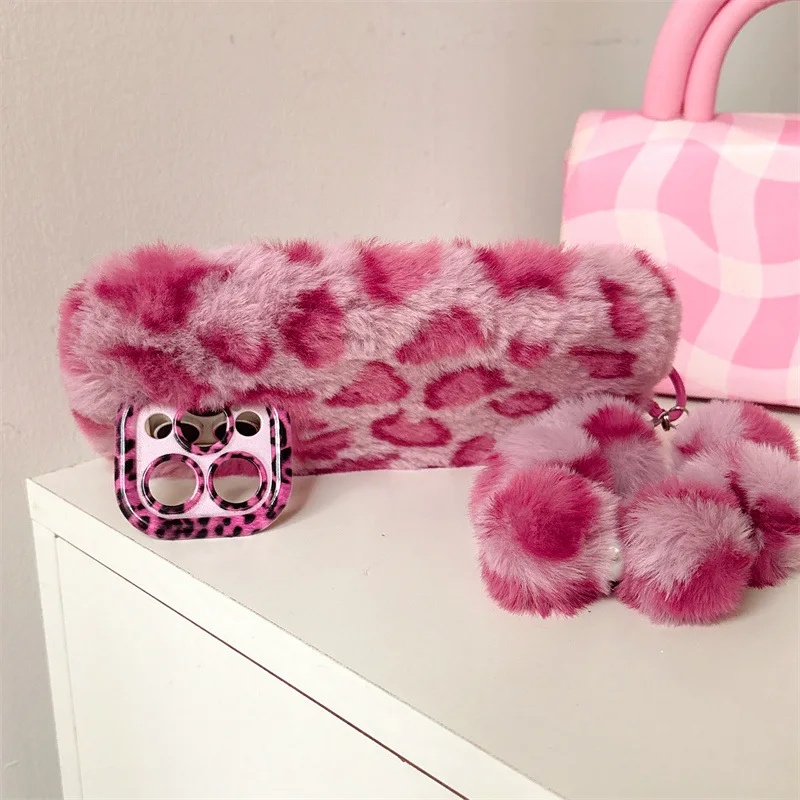 Fashion Leopard Furry Plush Le - огляд і ціна Phone Cases For Iphone 15