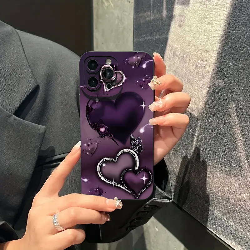 Purple Heart-Shaped Design TPU - огляд і ціна Phone Cases Designer
