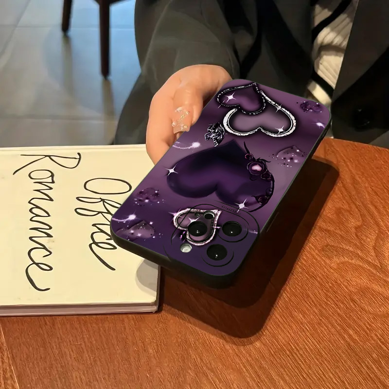Purple Heart-Shaped Design TPU - огляд і ціна Phone Cases Designer