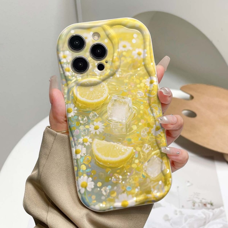 Yellow Lemon Blossom Ice Patte - огляд і ціна Phone Cases Yellow