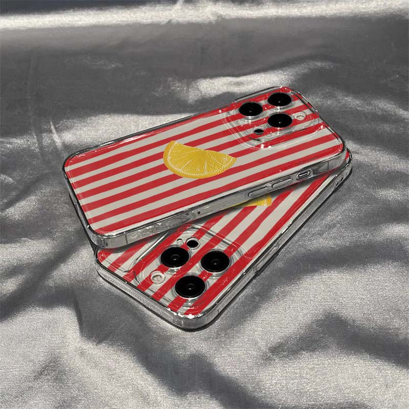 Lemon Red Pink Blue Stripe Des - огляд і ціна Phone Cases Designer