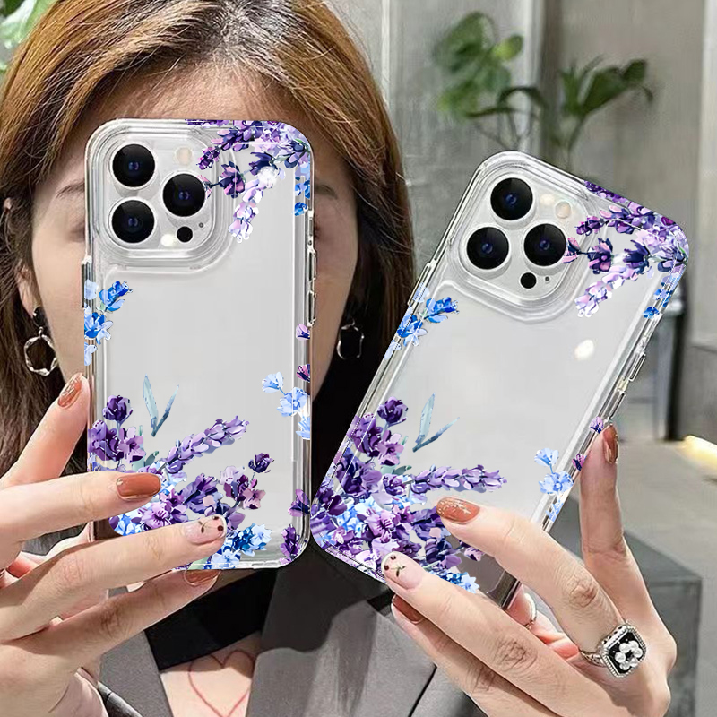 Purple Flower Soft TPU Phone C - огляд і ціна Phone Cases For Iphone 15