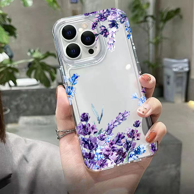 Purple Flower Soft TPU Phone C - огляд і ціна Phone Cases For Iphone 15